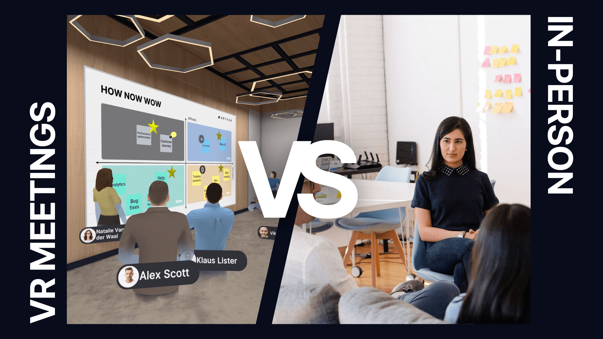 Advantages of VR over conventional meetings