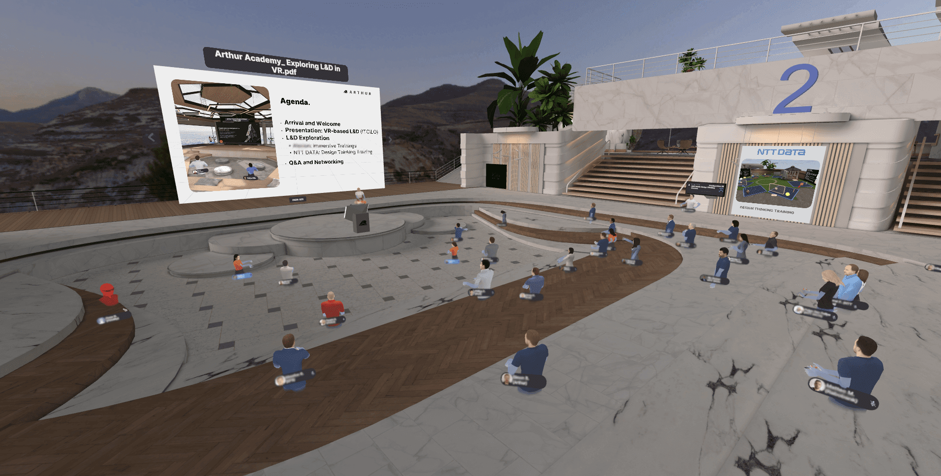 Arthur Academy session on “Learning and Development in VR”