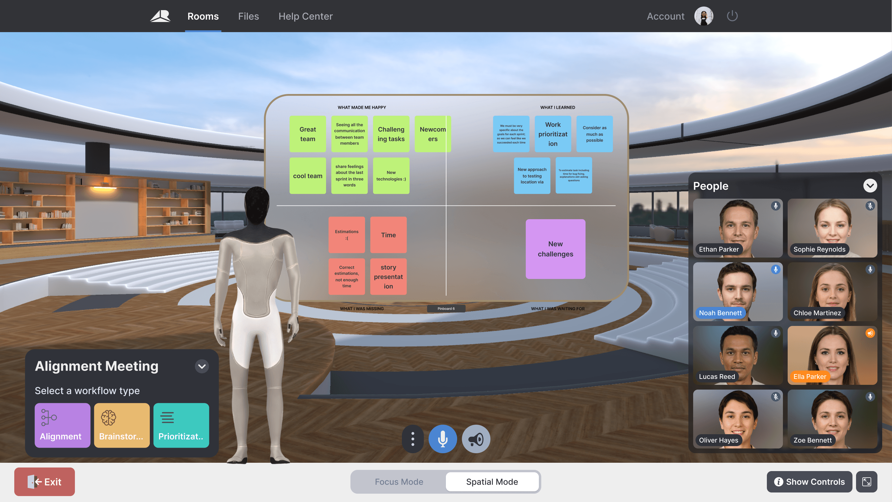 Project management spaces